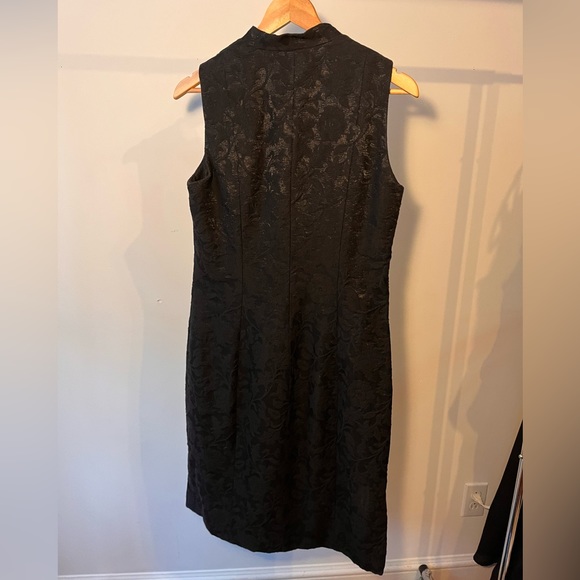 Black Jacquard Button Up Dress - Picture 2 of 5
